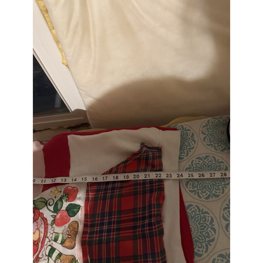 Patchwork Upcycle Reworked Oversize Strawberry Shortcake Sweater XS/S - Picture 5 of 6
